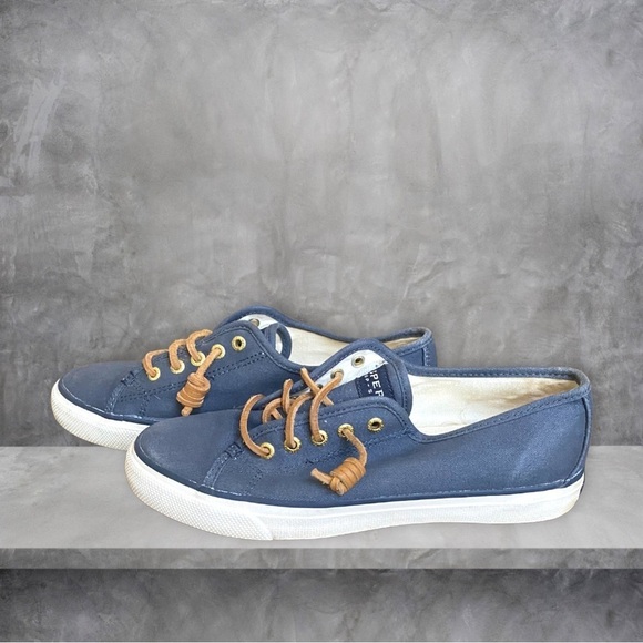 Womens Sperry Top Sider Canvas Boat Shoes - Picture 3 of 7